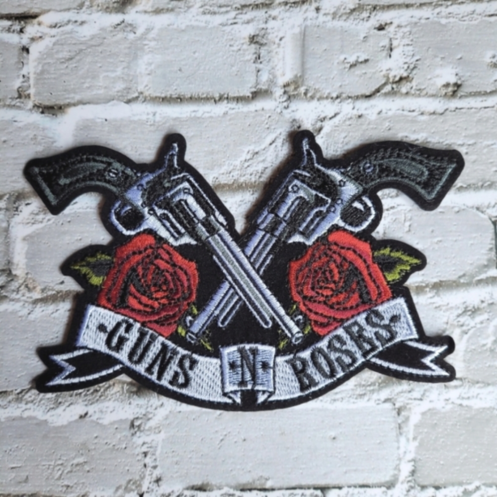 Large Guns N Roses Metal Rock 80s 90s Embroidered Iron on Patch